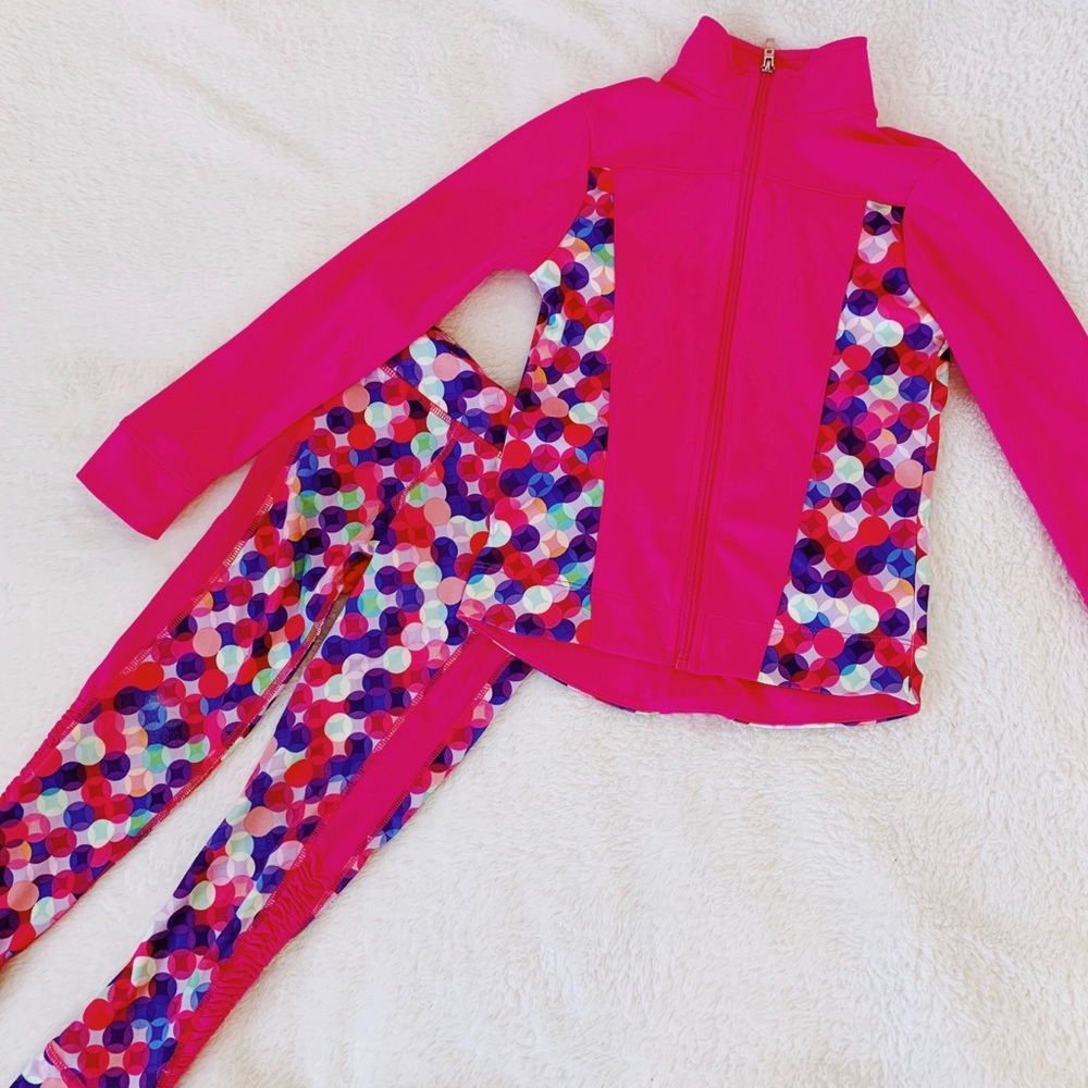 Girls size 6/6x Champion zip up top and leggings